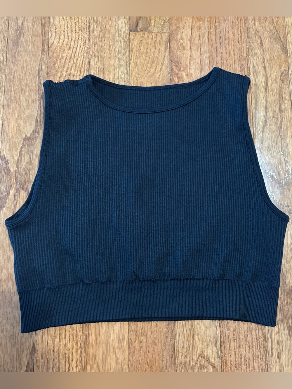 Paragon ribbed high neck cropped tank XS